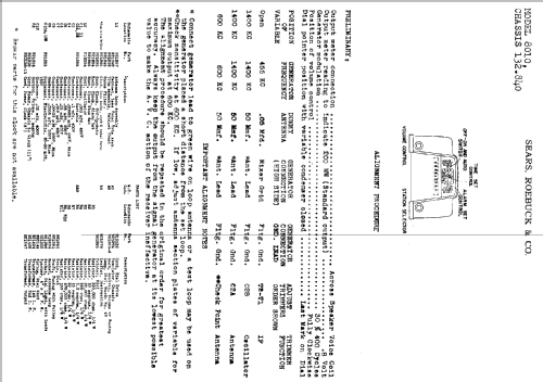 Silvertone 8011 Ch= 132.840; Sears, Roebuck & Co. (ID = 668309) Radio