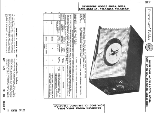 Silvertone 8019 Ch= 528.53200; Sears, Roebuck & Co. (ID = 2595208) Radio