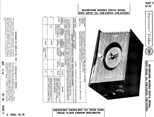 Silvertone 8019 Ch= 528.53200; Sears, Roebuck & Co. (ID = 534268) Radio