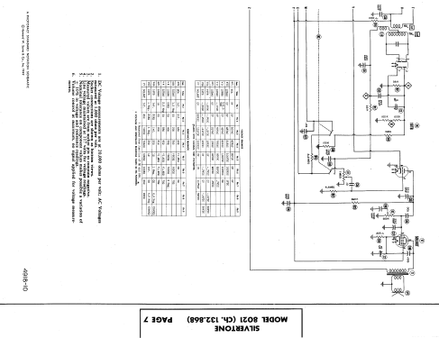 Silvertone 8021 Ch= 132.868; Sears, Roebuck & Co. (ID = 458737) Radio