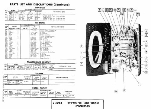 Silvertone 8021 Ch= 132.868; Sears, Roebuck & Co. (ID = 458742) Radio