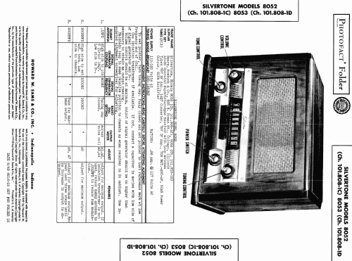 Silvertone 8053 Ch= 101.808-1D; Sears, Roebuck & Co. (ID = 458753) Radio