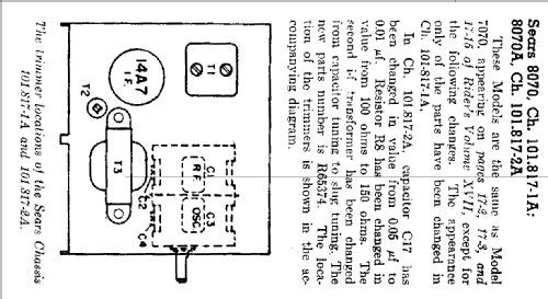 Silvertone 8070 Ch= 101.817-1A; Sears, Roebuck & Co. (ID = 668341) Radio