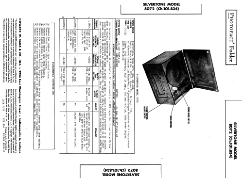 Silvertone 8072 Ch= 101.834; Sears, Roebuck & Co. (ID = 951904) Radio