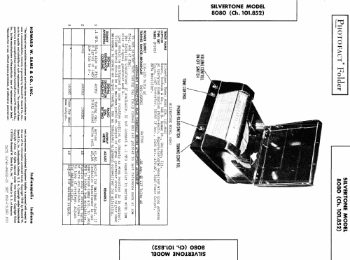 Silvertone 8080 Ch= 101.852; Sears, Roebuck & Co. (ID = 458768) Radio