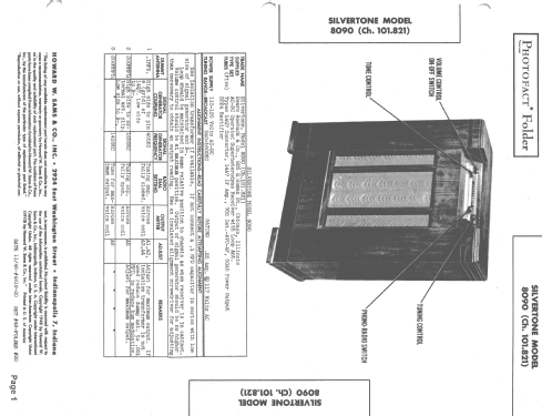 Silvertone 8090 Ch= 101.821; Sears, Roebuck & Co. (ID = 1424668) Radio