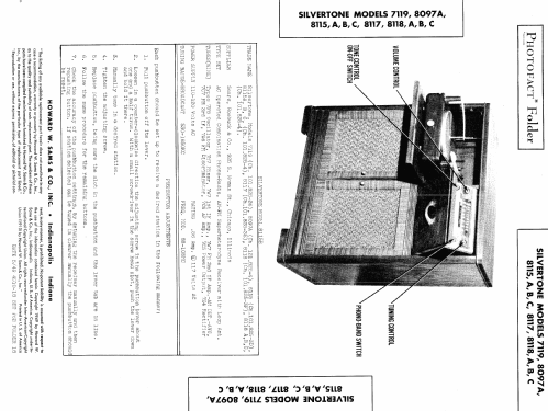 Silvertone 8097 + 8097A Ch= 101.825-4; Sears, Roebuck & Co. (ID = 458472) Radio