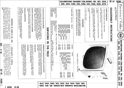 Silvertone 8100BE Ch= 528.50180; Sears, Roebuck & Co. (ID = 785937) Television