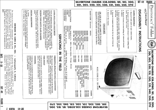 Silvertone 8111 Ch= 528.50240; Sears, Roebuck & Co. (ID = 786803) Televisore