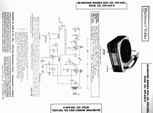 Silvertone 8153 Ch= 109.635; Sears, Roebuck & Co. (ID = 995276) R-Player