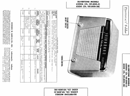 Silvertone 8200 Ch= 101.800-2B; Sears, Roebuck & Co. (ID = 450155) Radio