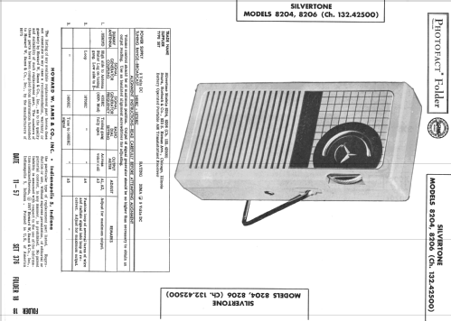 Silvertone 8206 Ch= 132.42500; Sears, Roebuck & Co. (ID = 2462041) Radio