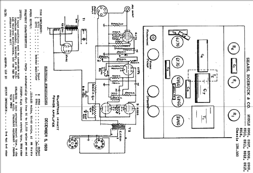 Silvertone 8909 Ch= 138.100; Sears, Roebuck & Co. (ID = 673982) Ampl/Mixer