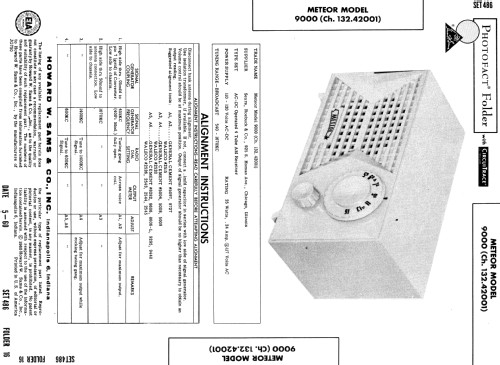 Silvertone 9000 Ch= 132.42001 Order=57K 9000; Sears, Roebuck & Co. (ID = 563066) Radio