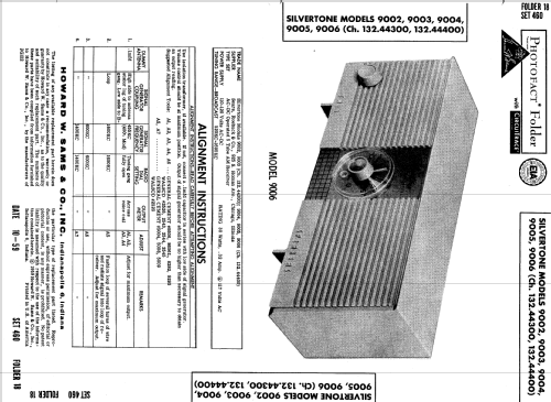 Silvertone 9003 Ch= 132.44300 Order=57Y 9003; Sears, Roebuck & Co. (ID = 591938) Radio