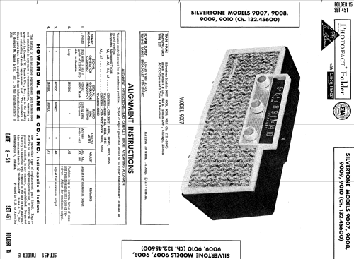 Silvertone 9007 Ch=132.45600 Order=57Y 9007; Sears, Roebuck & Co. (ID = 604638) Radio