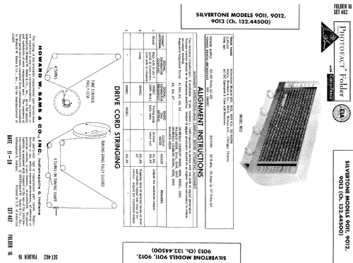 Silvertone 9011 Ch= 132.44500 Order=57Y 9011; Sears, Roebuck & Co. (ID = 539158) Radio