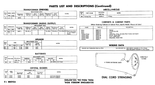 Silvertone 9015 Ch= 132.45700 Order=57Y 9015; Sears, Roebuck & Co. (ID = 596318) Radio