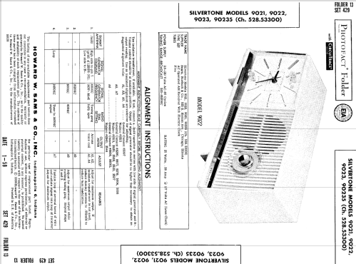 Silvertone 9022 Ch= 528.53300 Order=57Y 9022; Sears, Roebuck & Co. (ID = 718963) Radio