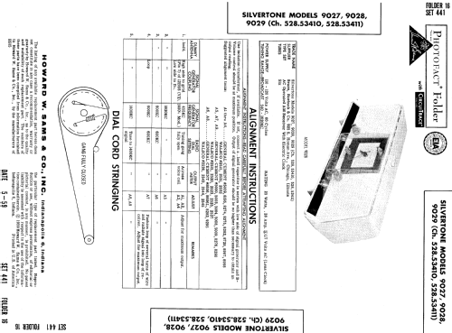 Silvertone 9028 Ch= 528.53410 Order=57Y 9028; Sears, Roebuck & Co. (ID = 702410) Radio