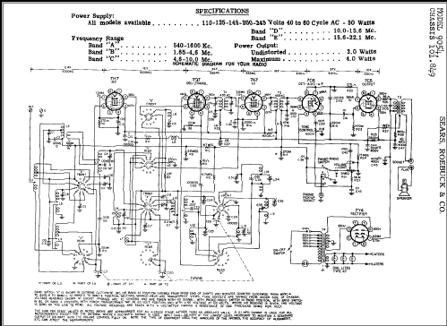 Silvertone 9054 Ch= 101.849; Sears, Roebuck & Co. (ID = 306843) Radio