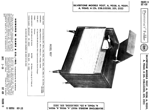 Silvertone 9059 Ch= 528.53320, 321, 322; Sears, Roebuck & Co. (ID = 715803) Radio