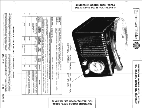 Silvertone 9073A Ch= 135.244; Sears, Roebuck & Co. (ID = 1568099) Radio