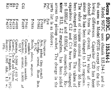 Silvertone 9073C Ch= 135.244-1; Sears, Roebuck & Co. (ID = 696376) Radio