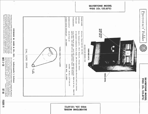 Silvertone 9105 Ch= 132.875; Sears, Roebuck & Co. (ID = 1611100) Radio