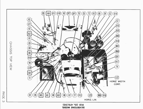 Silvertone 9131 Ch= 478.210; Sears, Roebuck & Co. (ID = 1569093) Television