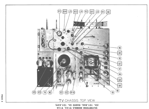 Silvertone 9133 Ch= 101.866 and Ch= 101.859; Sears, Roebuck & Co. (ID = 1666518) TV Radio