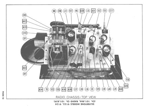 Silvertone 9133 Ch= 101.866 and Ch= 101.859; Sears, Roebuck & Co. (ID = 1666527) TV Radio