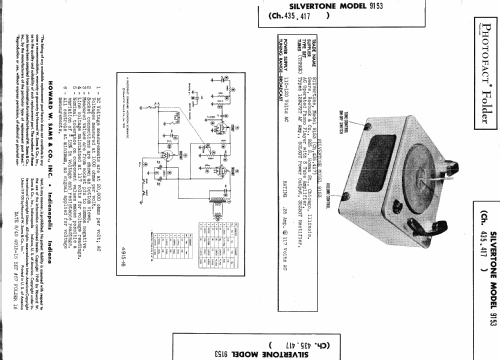 Silvertone Order= 57B 9153 Ch= 435.417; Sears, Roebuck & Co. (ID = 459430) R-Player