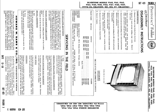 Silvertone 9160 Ch= 528.51401; Sears, Roebuck & Co. (ID = 916708) Television