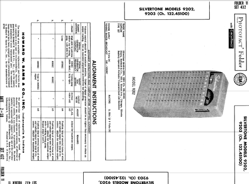 Silvertone 9203 Ch= 132.45100; Sears, Roebuck & Co. (ID = 643770) Radio