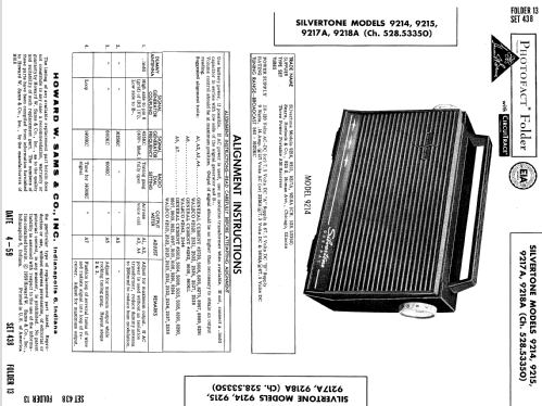 Silvertone 9214 Ch=528.53350 Order=57Y 9214; Sears, Roebuck & Co. (ID = 634961) Radio