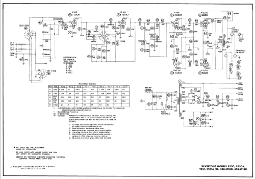 Silvertone 9250 Ch= 528.59180 Order=57Y M9250; Sears, Roebuck & Co. (ID = 639656) R-Player