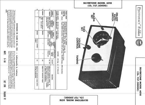 Silvertone 6018 Ch= 757.20000; Sears, Roebuck & Co. (ID = 2226202) Radio