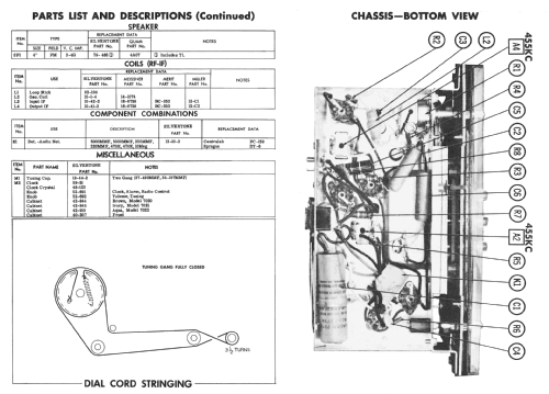 Silvertone Order= 57K 7020, 7021, 7022 Ch= 528.46600; Sears, Roebuck & Co. (ID = 2382722) Radio