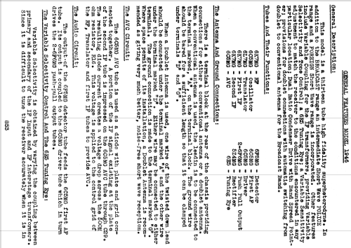 Silvertone Order= 57LM 1946 Ch= 388; Sears, Roebuck & Co. (ID = 1322349) Radio