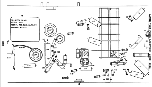 Silvertone Order= 57LM 1946 Ch= 388; Sears, Roebuck & Co. (ID = 1322354) Radio