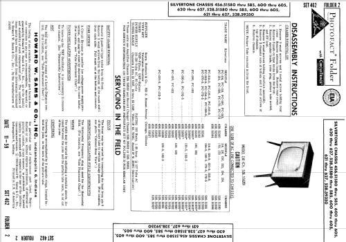 Silvertone PC-114, PC-114-5 Ch= 456.51580 to 456.51585; Sears, Roebuck & Co. (ID = 628629) Television