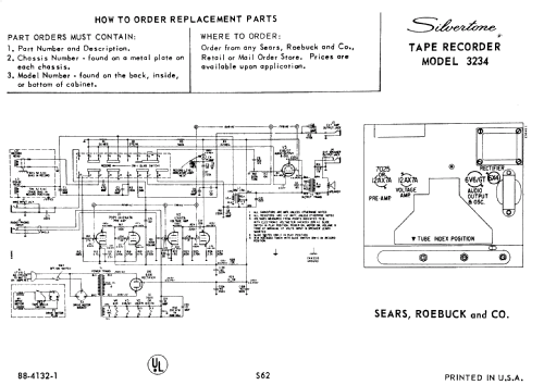 Silvertone Tape Recorder 3234; Sears, Roebuck & Co. (ID = 2791012) R-Player
