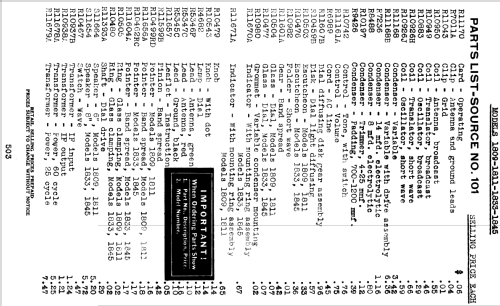 Silvertone World's Fair Console Order= 57HM 1833; Sears, Roebuck & Co. (ID = 1284070) Radio