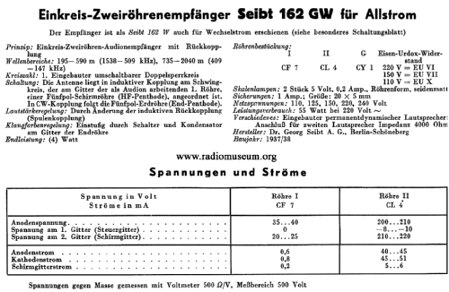 162GW; Seibt, Dr. Georg (ID = 39477) Radio