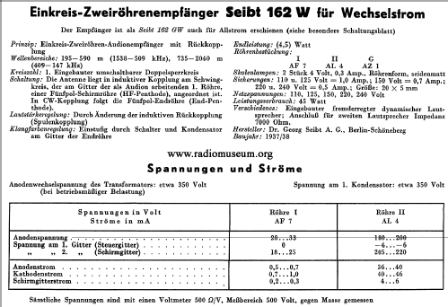 162W; Seibt, Dr. Georg (ID = 39429) Radio