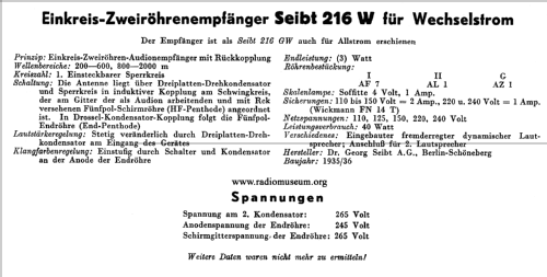 216W; Seibt, Dr. Georg (ID = 39443) Radio