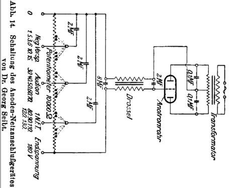 Netzanschlussgerät Anodenspannung; Seibt, Dr. Georg (ID = 391162) Fuente-Al