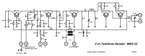 2-m-Telefonie-Sender MBS22; Semco Electronic (ID = 1392082) Amateur-T