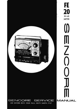 Hi-Lo Field Effect Multimeter FE-20; Sencore; Sioux Falls (ID = 2971312) Equipment